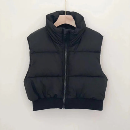 Cropped Puffer Vest