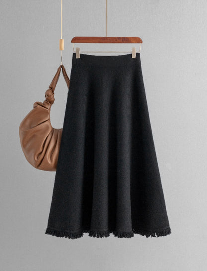 High-Waisted Flared A-Line Skirt