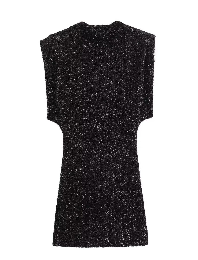 Shimmering Sleeveless Knit Dress