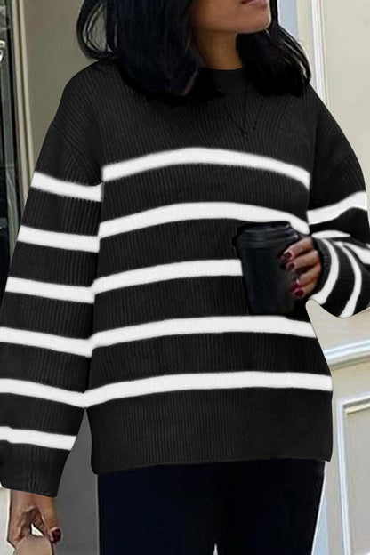 Relaxed Fit Striped Sweater