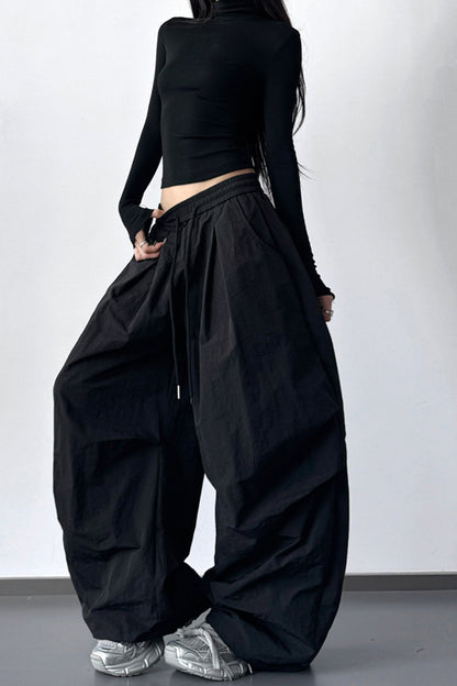 Wide Leg Relaxed Fit Casual Pants