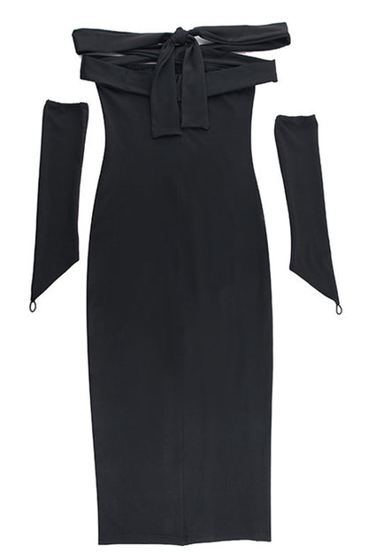 Off-Shoulder Cutout Maxi Dress