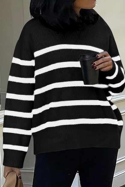 Relaxed Fit Striped Sweater