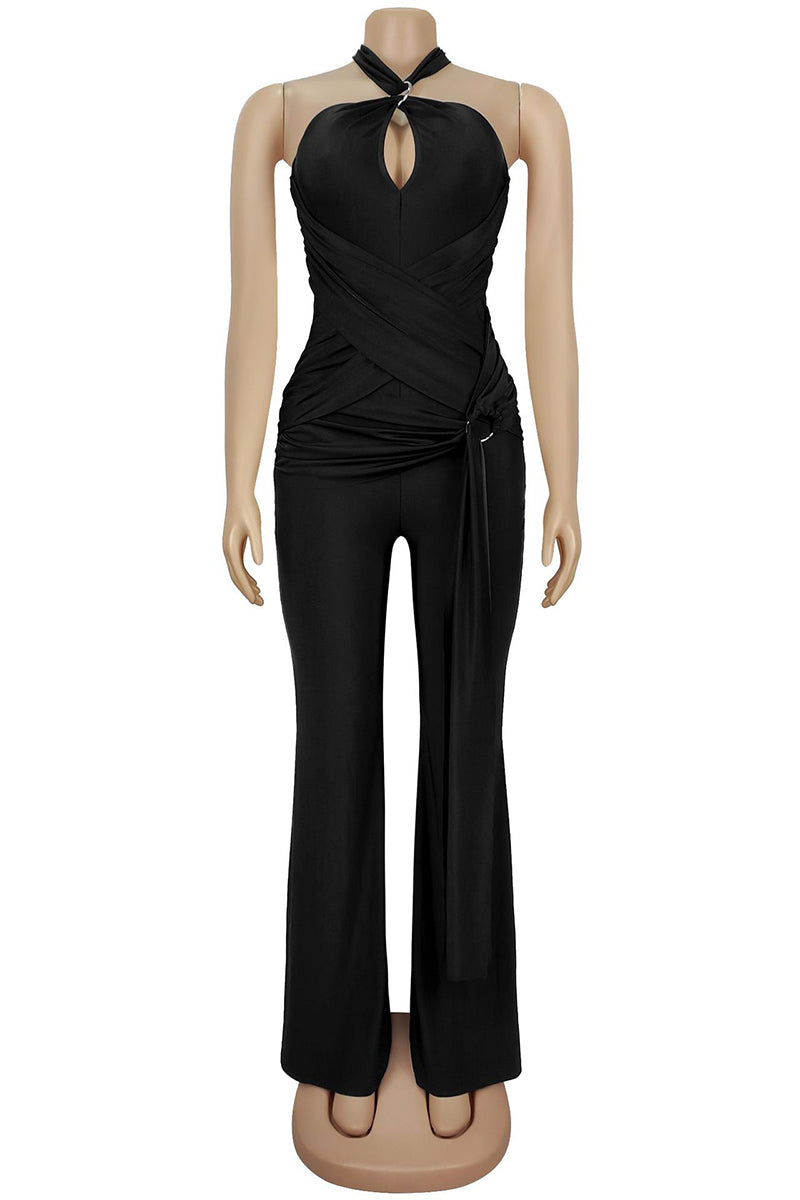 Halter Tie Wrap Jumpsuit