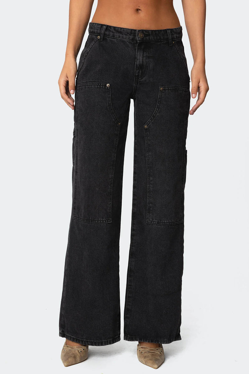 Relaxed Fit Wide-Leg Casual Pants