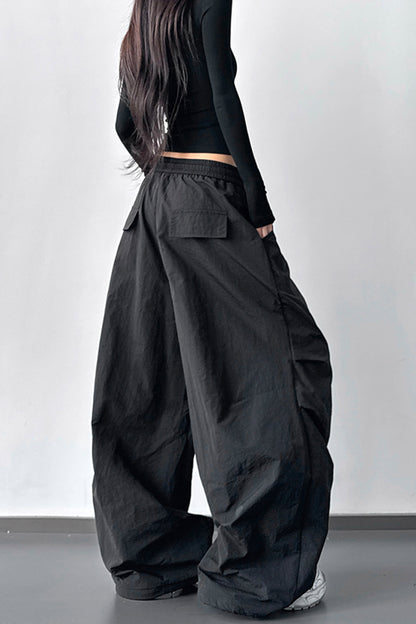 Wide Leg Relaxed Fit Casual Pants