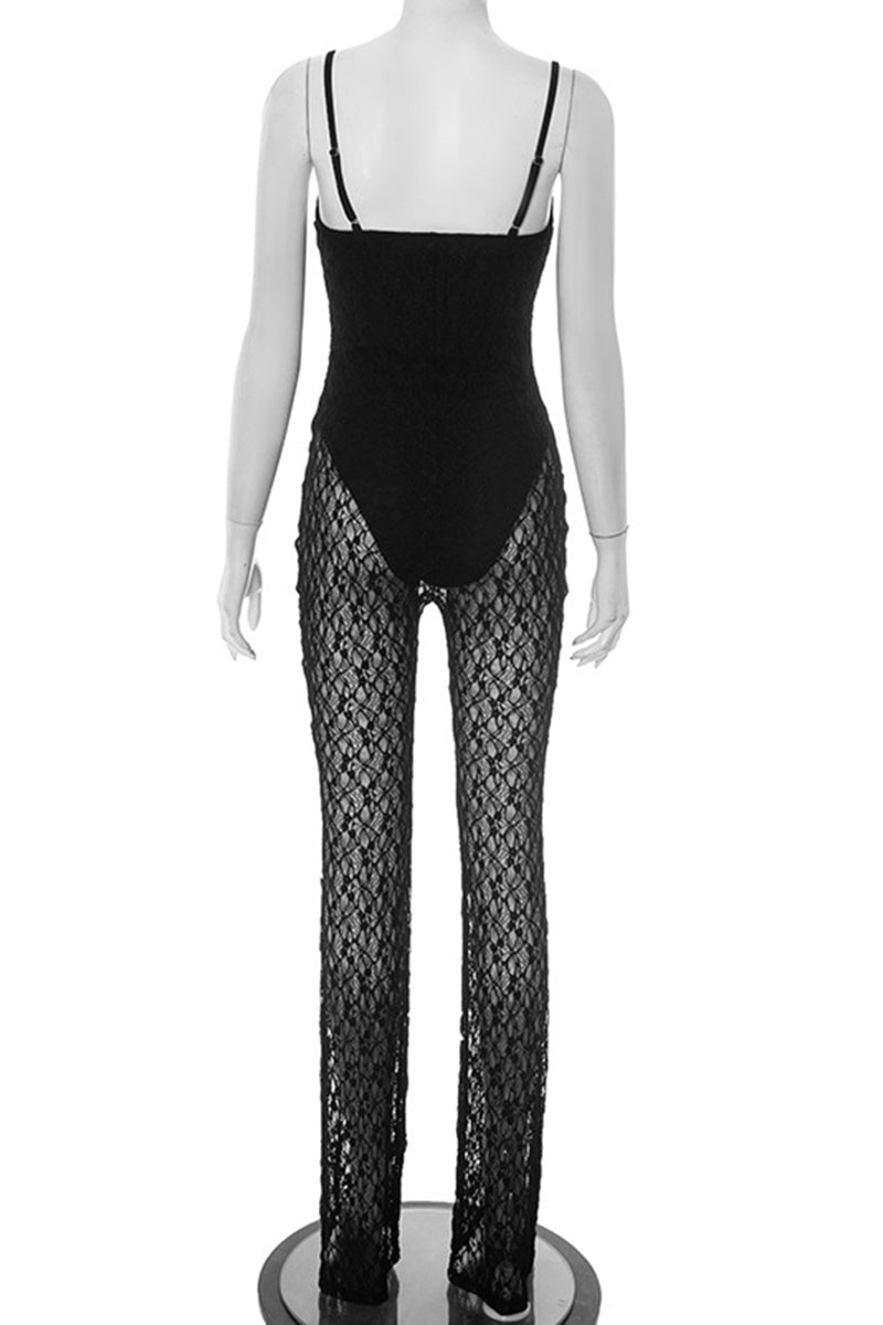 Elegant Lace Detail Jumpsuit