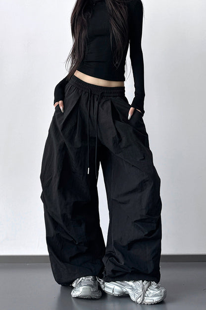 Wide Leg Relaxed Fit Casual Pants
