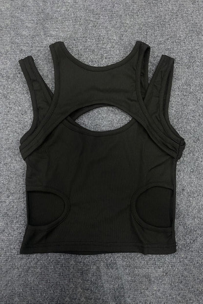 Cut-Out Design Tank Top
