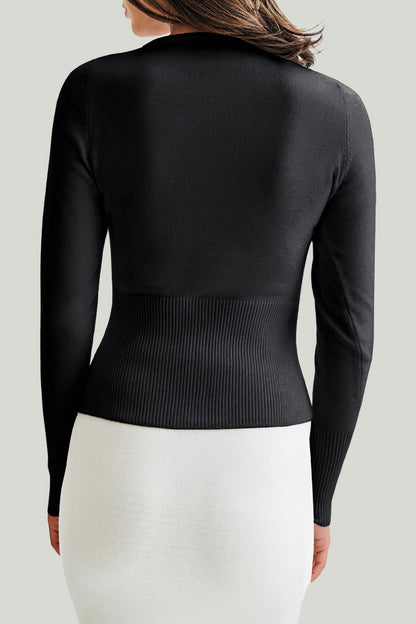 Elegant Button-Front Knit Cardigan