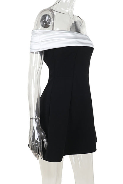 Off-Shoulder Flare Cocktail Dress