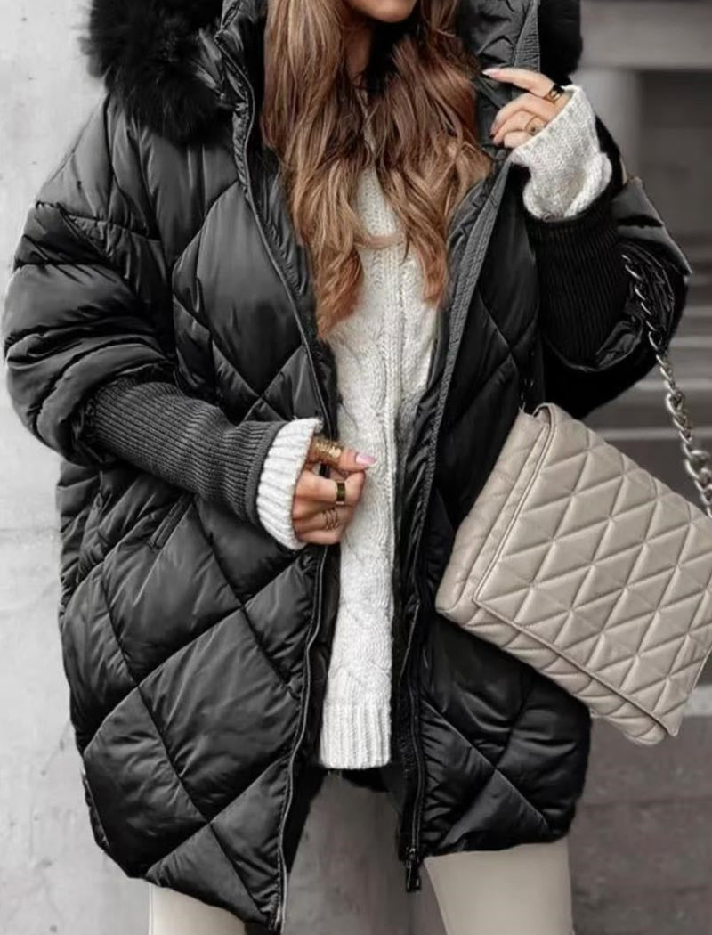 Oversized Hooded Quilted Winter Coat