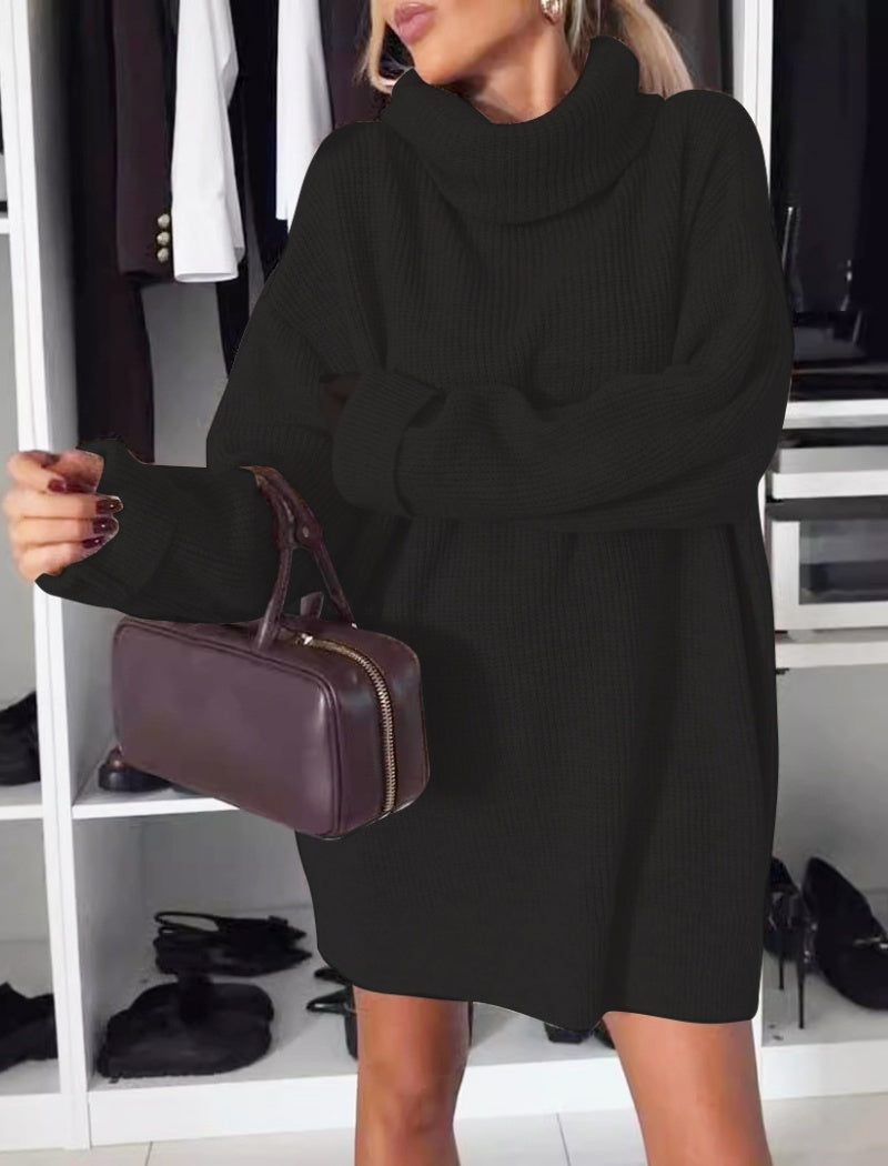 Oversized Turtleneck Knit Sweater