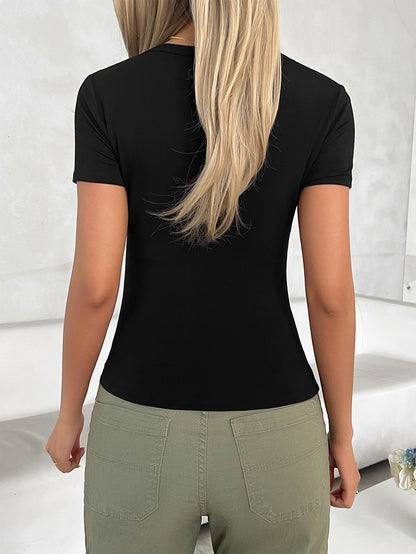 DVI407056T Scoop Neck Slim Tee