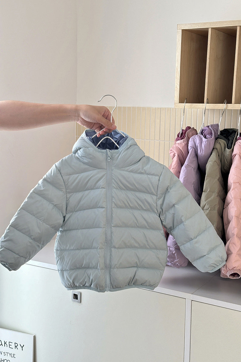 Solid Quilted Puffer Jacket (Kids)