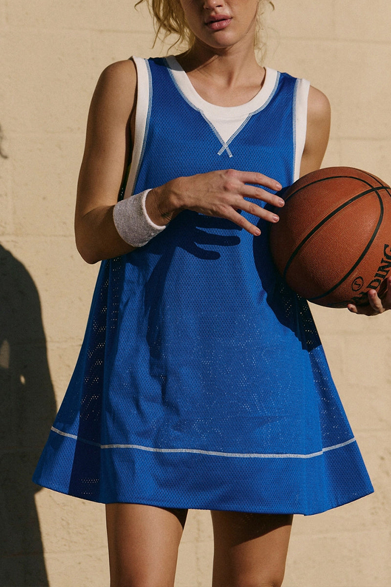 Sporty Sundress with Contrast Trim