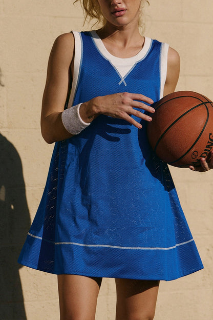 Sporty Sundress with Contrast Trim