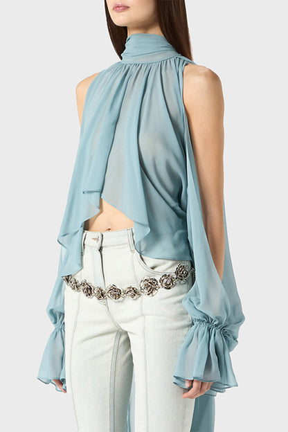 Dramatic Flowing Sleeve Blouse