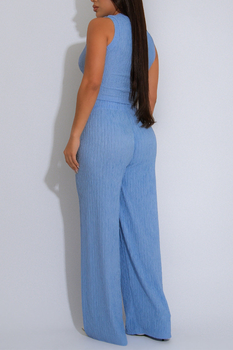 Sleeveless Knit Lounge Set