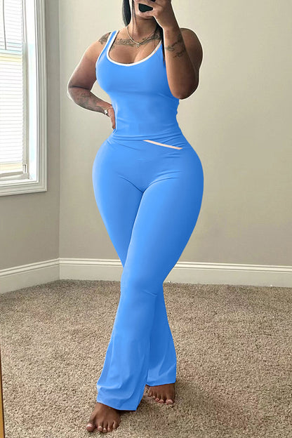 Scoop Neck Bodycon Jumpsuit