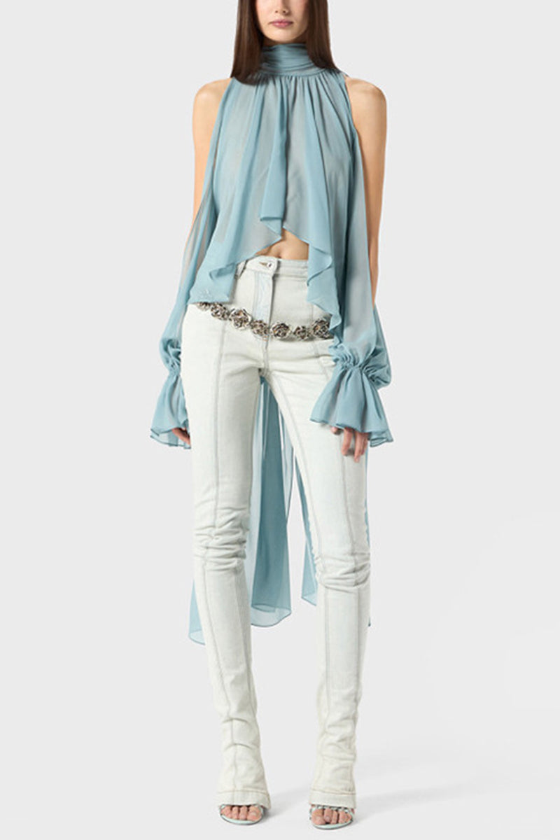 Dramatic Flowing Sleeve Blouse