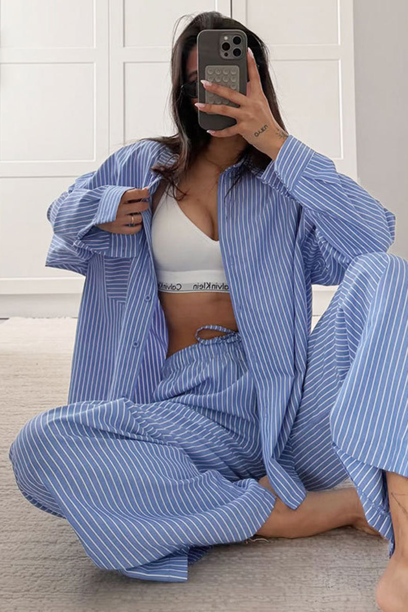 Relaxed Striped Lounge Set