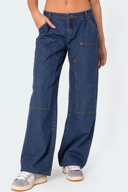 Relaxed Fit Wide-Leg Casual Pants