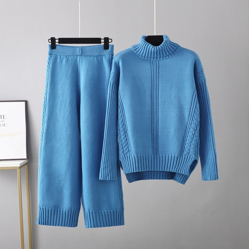 Cable Knit Sweater and Pants Lounge Set