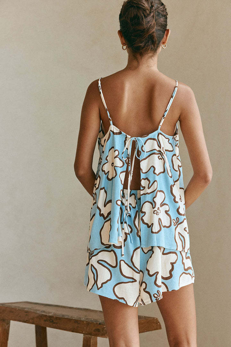 Floral Buttoned Casual Set