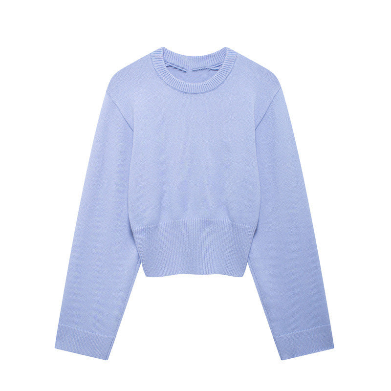 Classic Crewneck Cropped Sweater