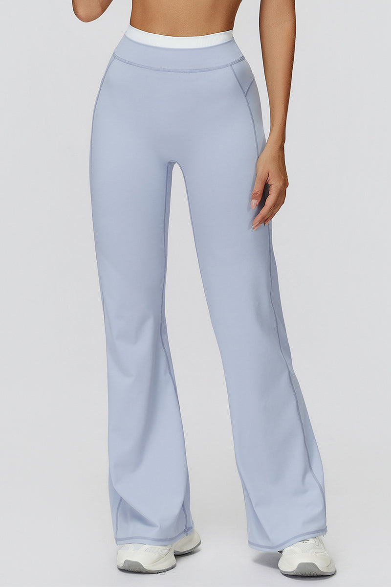 Flare Leg Joggers with Contrast Waistband