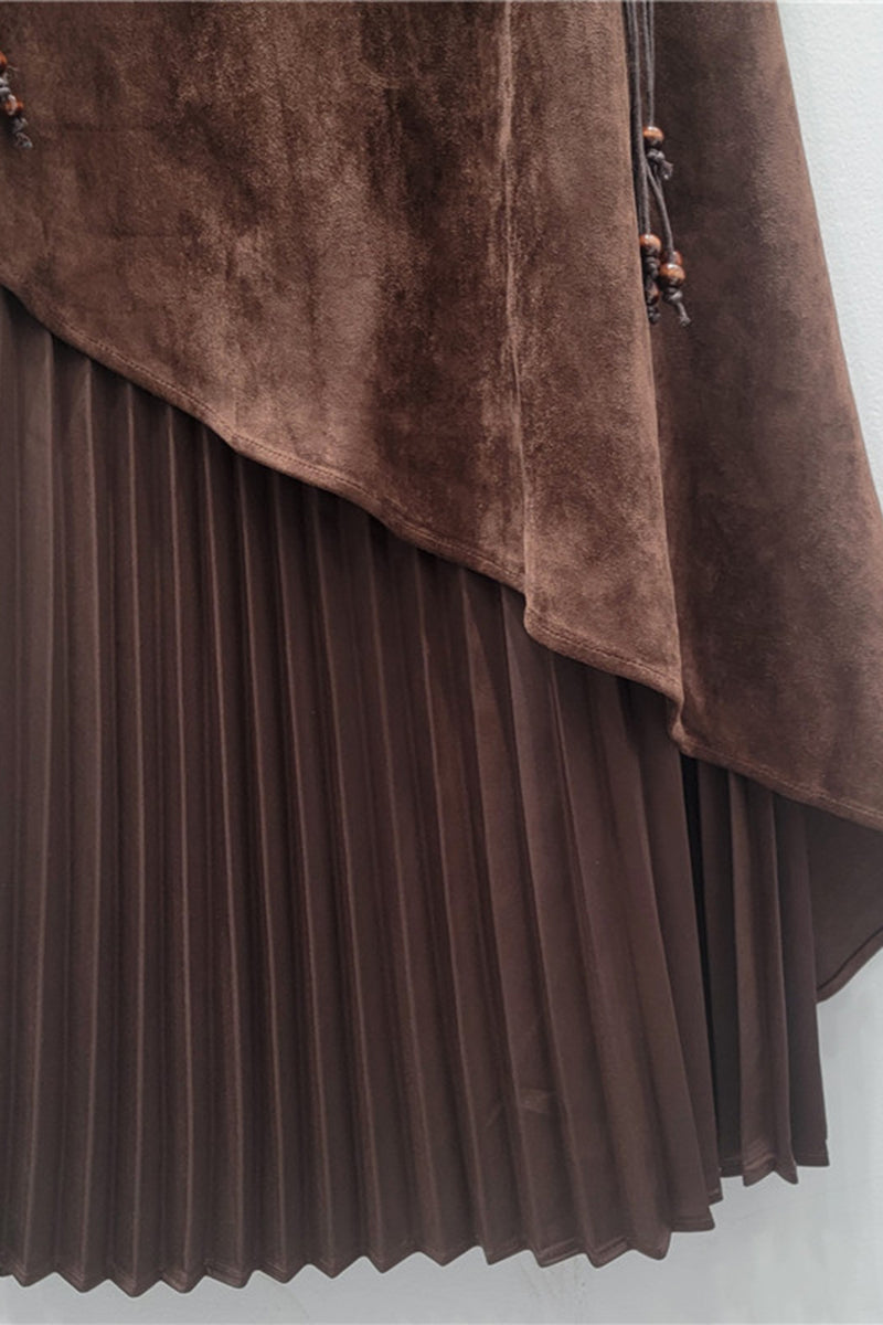 Layered Asymmetrical Midi Skirt