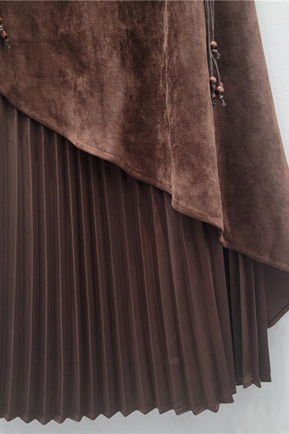 Layered Asymmetrical Midi Skirt