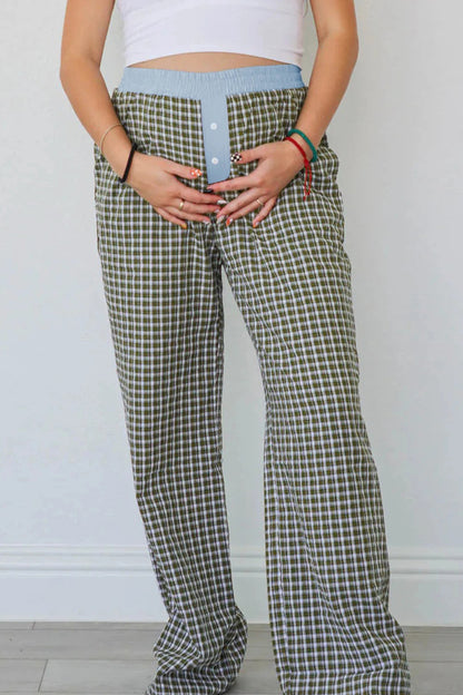Preppy Gingham Boxer Pants