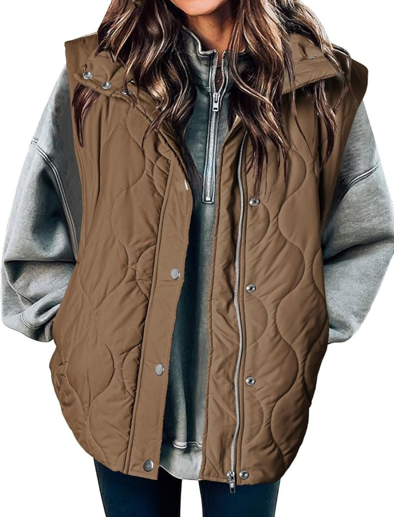 Oversized Quilted Puffer Vest