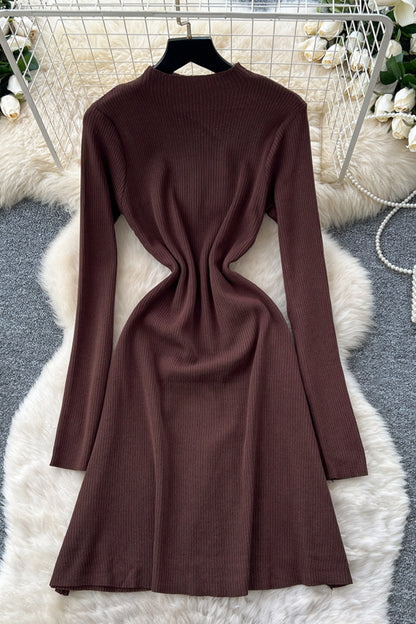 Asymmetric Button Detail Casual Dress