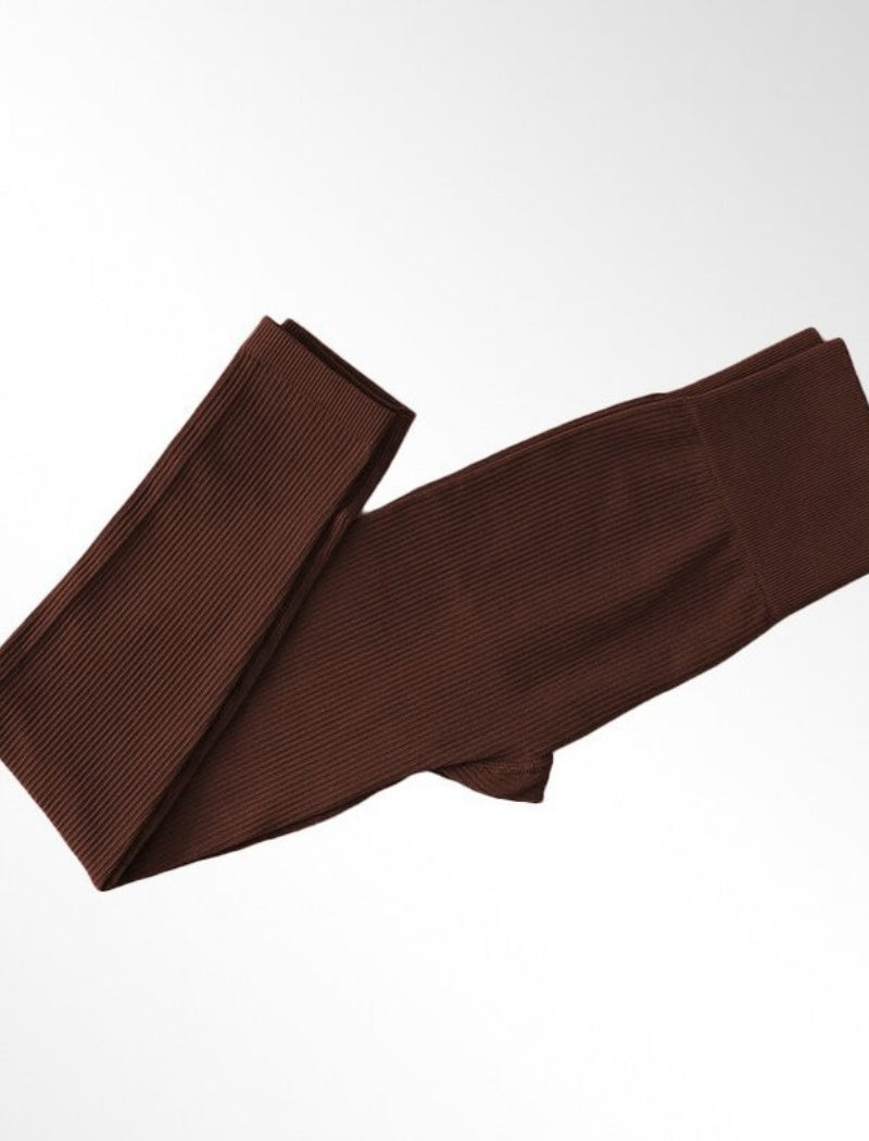 High-Waisted Ribbed Leggings
