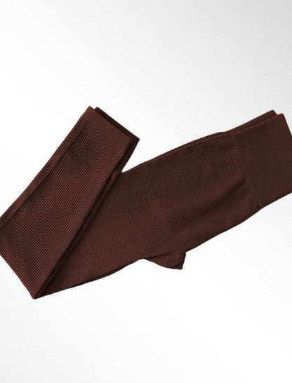 High-Waisted Ribbed Leggings