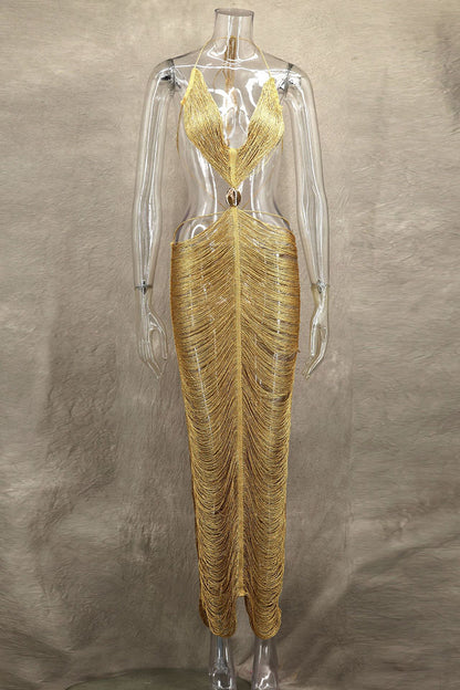 Shimmer Fringe Bodycon Dress