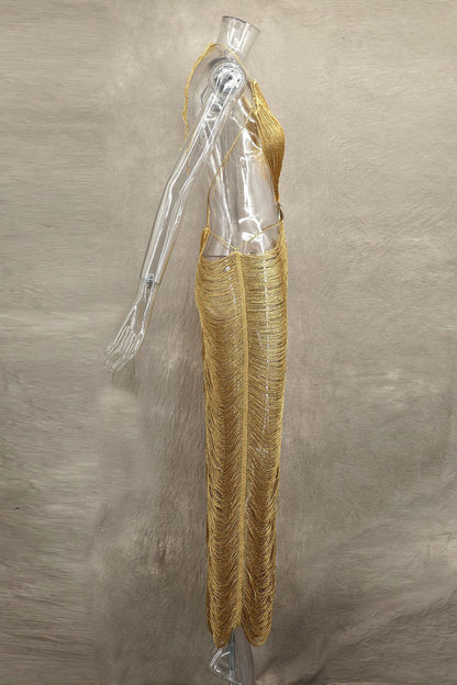 Shimmer Fringe Bodycon Dress