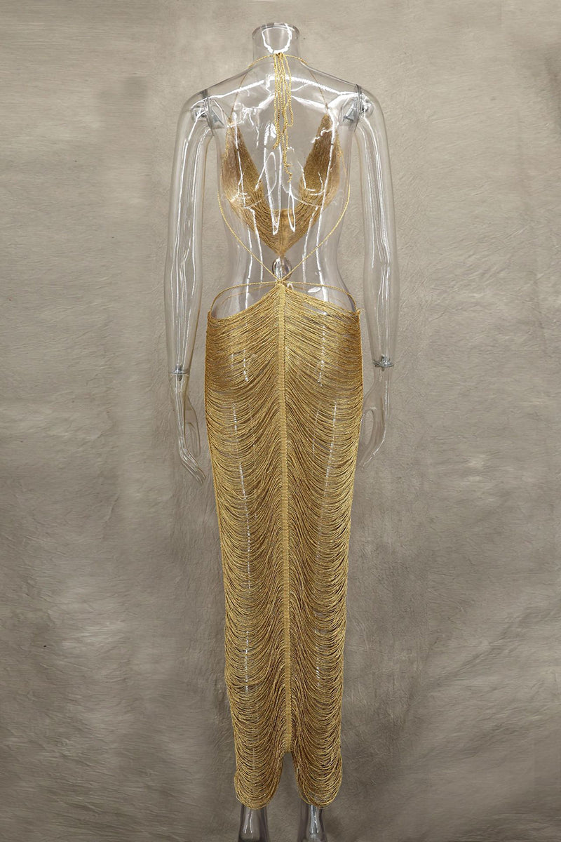 Shimmer Fringe Bodycon Dress