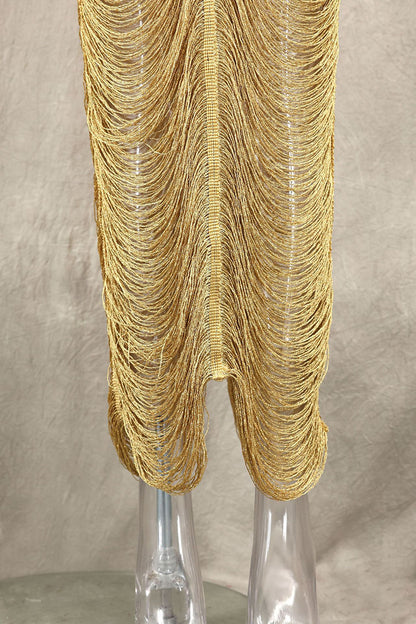 Shimmer Fringe Bodycon Dress