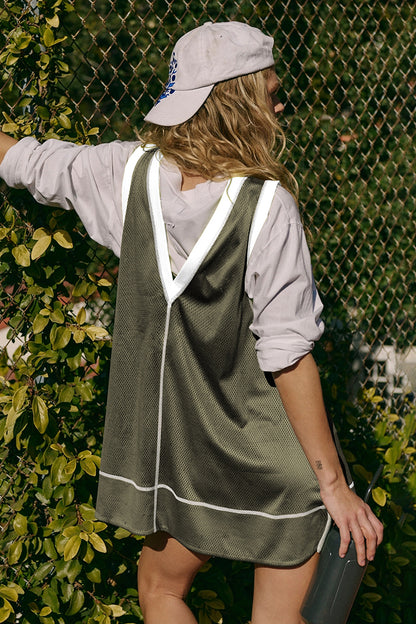 Sporty Sundress with Contrast Trim