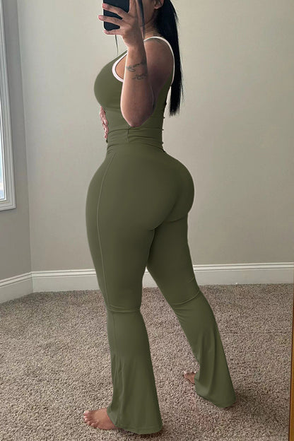 Scoop Neck Bodycon Jumpsuit