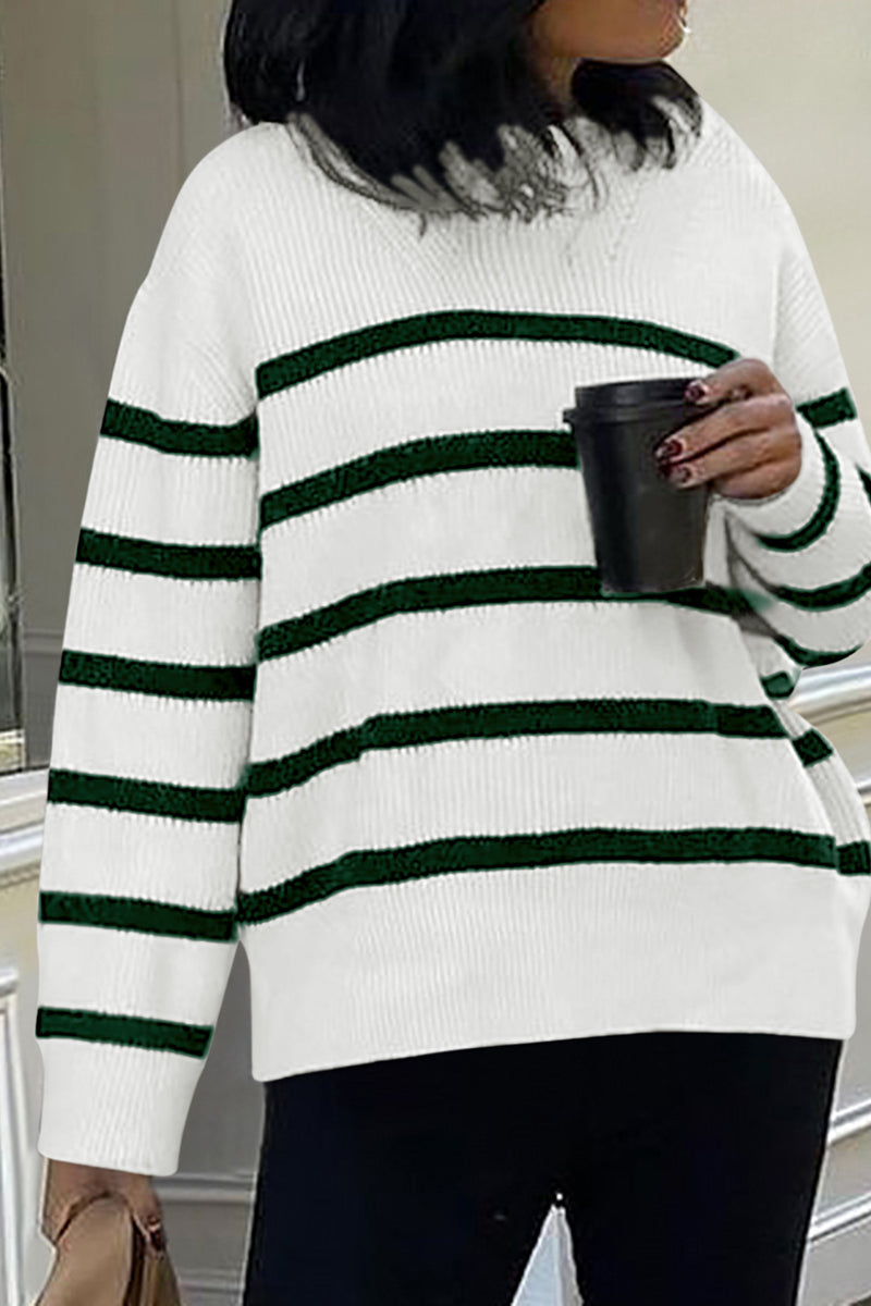 Relaxed Fit Striped Sweater