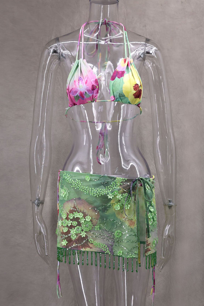 Tropical Triangle Bikini Set