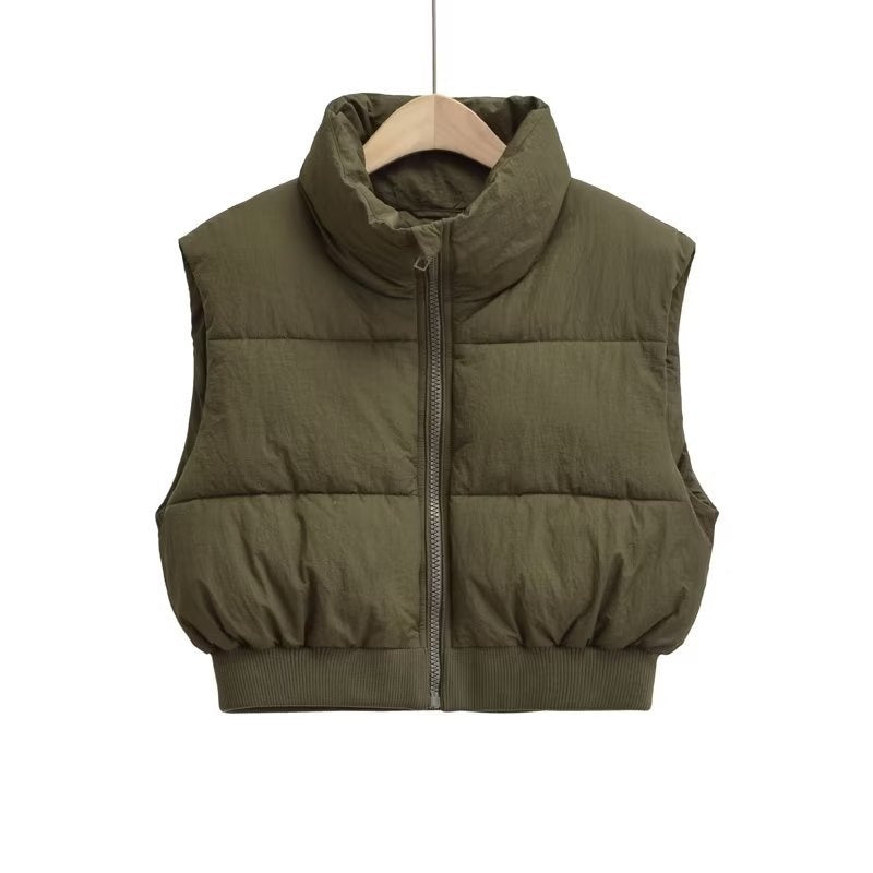 Cropped Puffer Vest