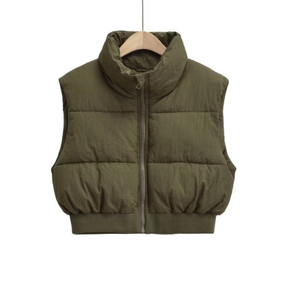 Cropped Puffer Vest