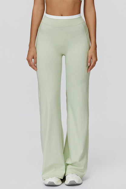 Flare Leg Joggers with Contrast Waistband