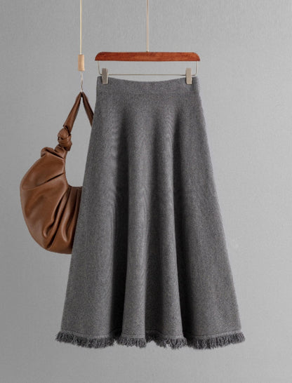 High-Waisted Flared A-Line Skirt